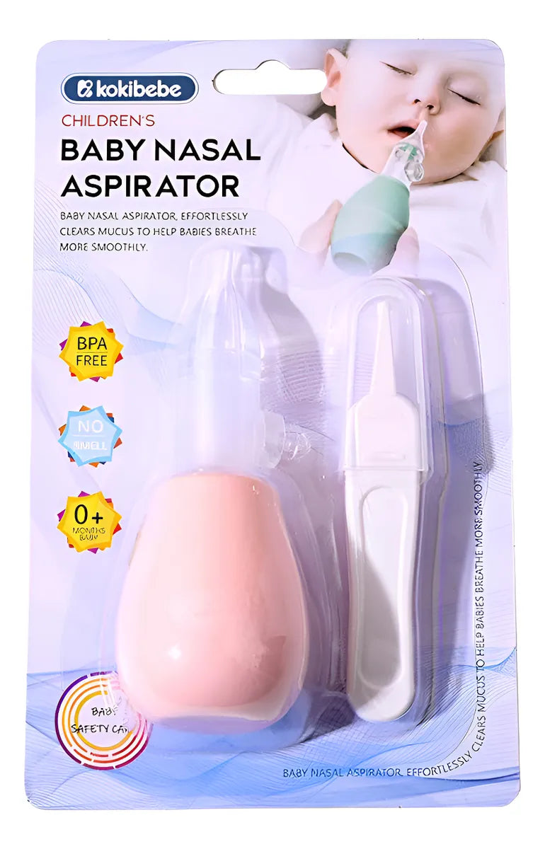 Succionador Nasal + Pinza (unidad) Accesorio Nasal Para Bebe Azul , Rosado