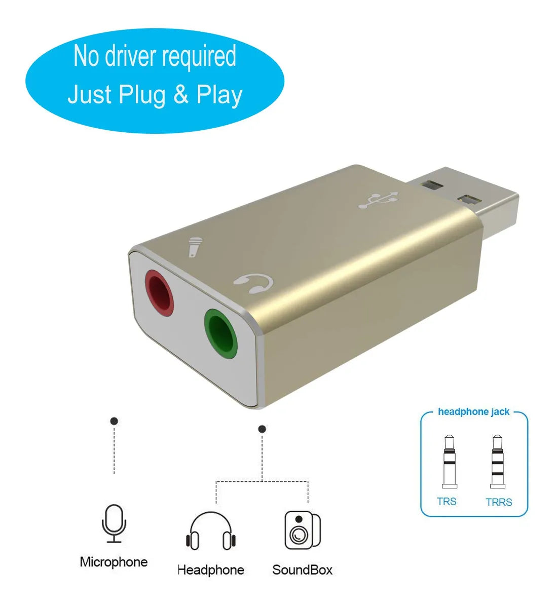 Alleasy Usb Tarjeta De Sonido Adaptador De Audio Usb Adaptad