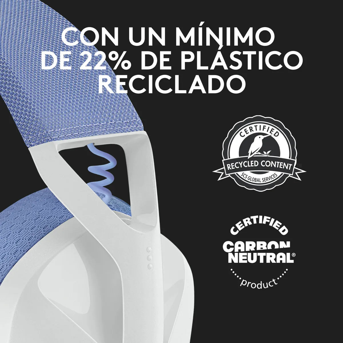 Logitech G435, Diadema Gamer Inalámbrica + Bt / Pc, Ps5 - Bl Color Blanco crudo/Lila