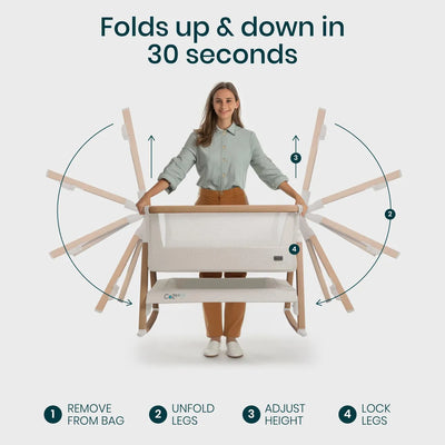 Cuna Y Cama De Noche Plegable Para Bebé Con Mecedora 0-6 Mes