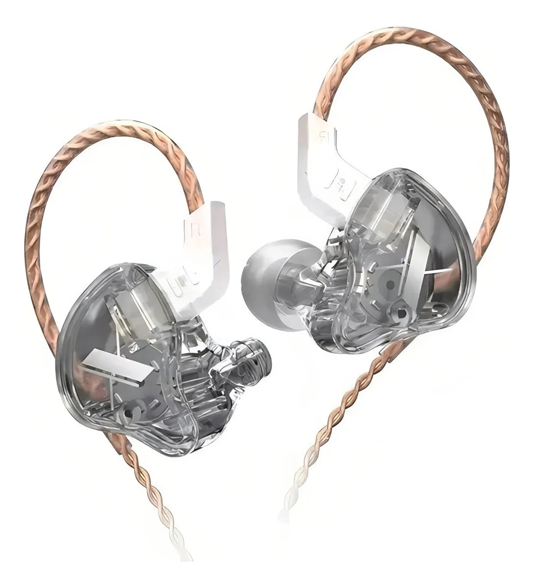 Auriculares Kz Edx Intra sin micrófono Stage Return, color gris