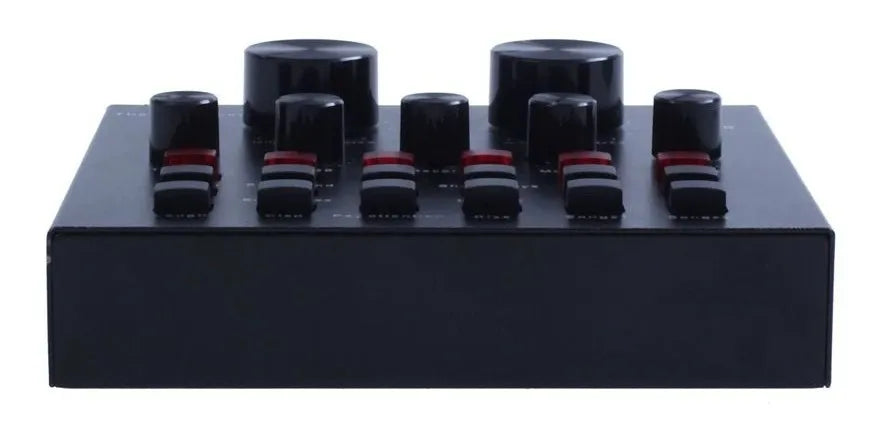 Mini Mezclador Audio En Vivo, Tarjeta De Sonido Externa Usb