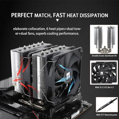Enfriador De Aire De Cpu Thermalright Peerless Assassin 120 Pa120 Se