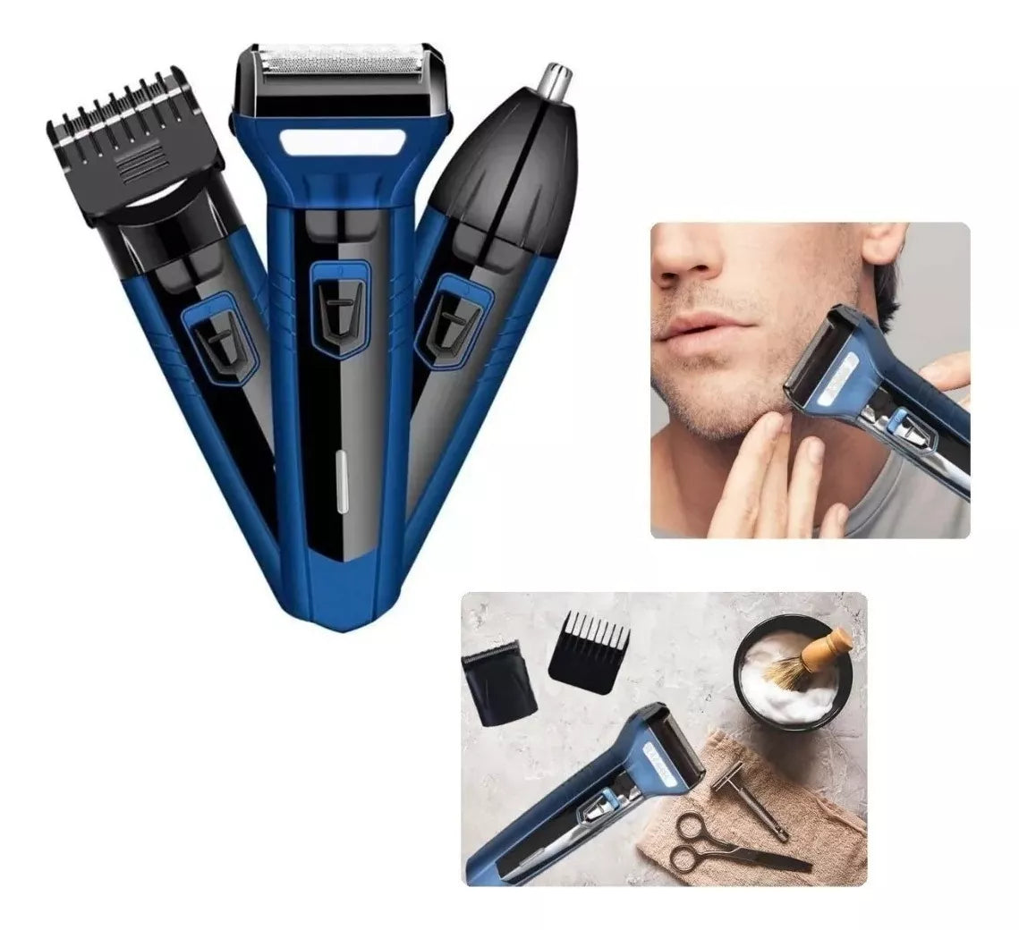 Máquina Afeitadora Y Cortadora De Pelo Geemy Gm-6589 Color Azul 110V