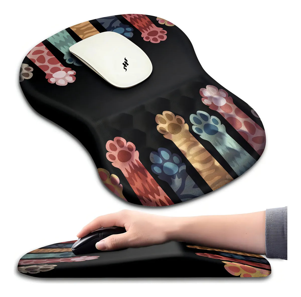 Hokafenle Alfombrilla Ergonomica Para Mouse Con Diseno De Ma