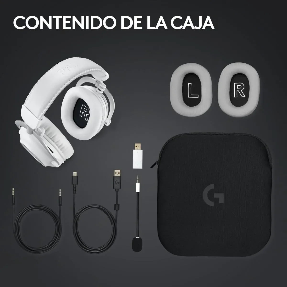 Diadema Gamer Logitech G Pro X 2 Wht, Lightspeed / Bluetooth Negro