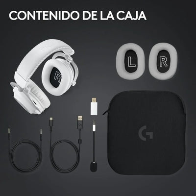 Diadema Gamer Logitech G Pro X 2 Wht, Lightspeed / Bluetooth Negro