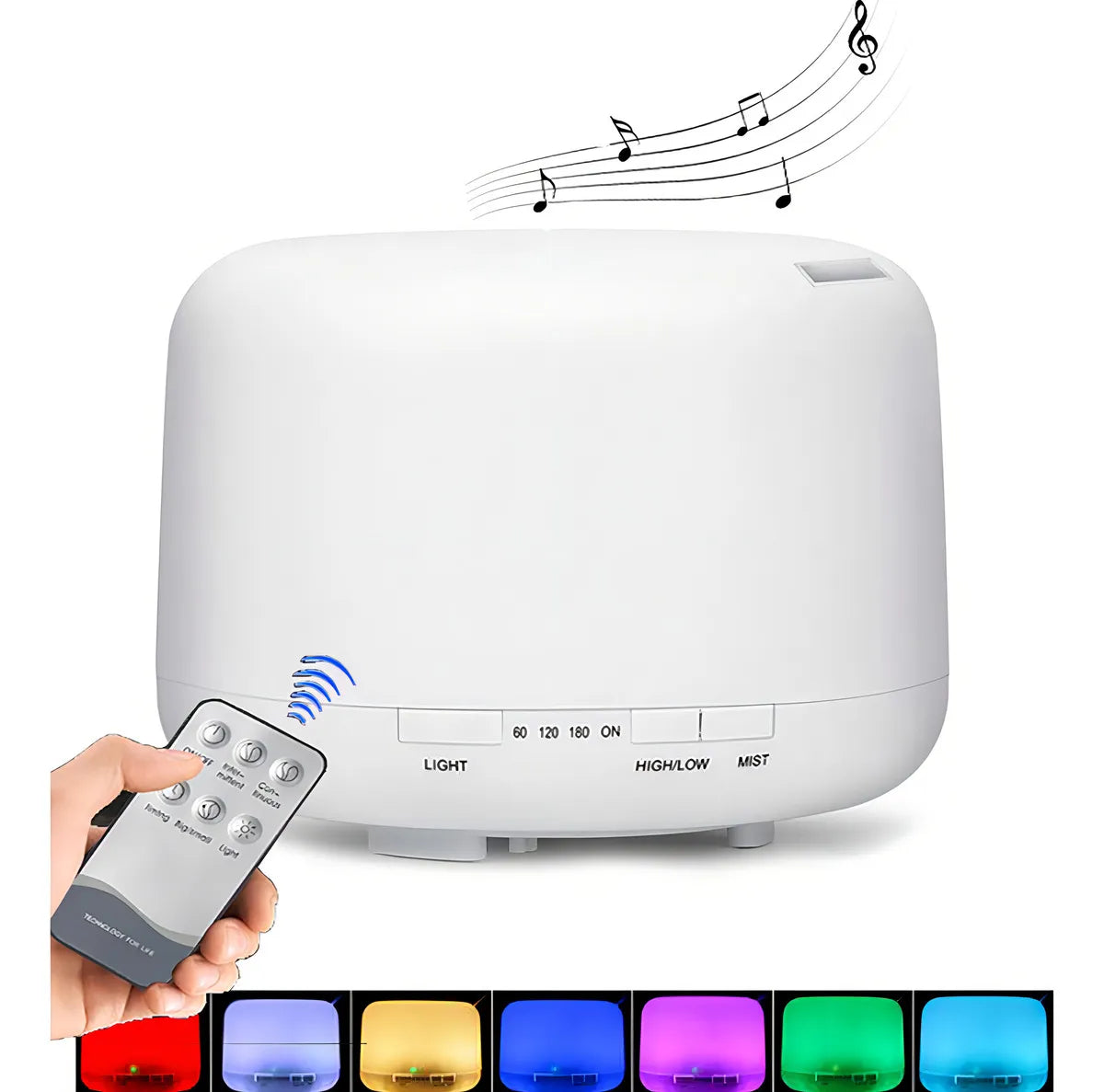 Humidificador Difusor Aromatizador Ultrasónico Banna BT-HUM-500 con voltaje de verde