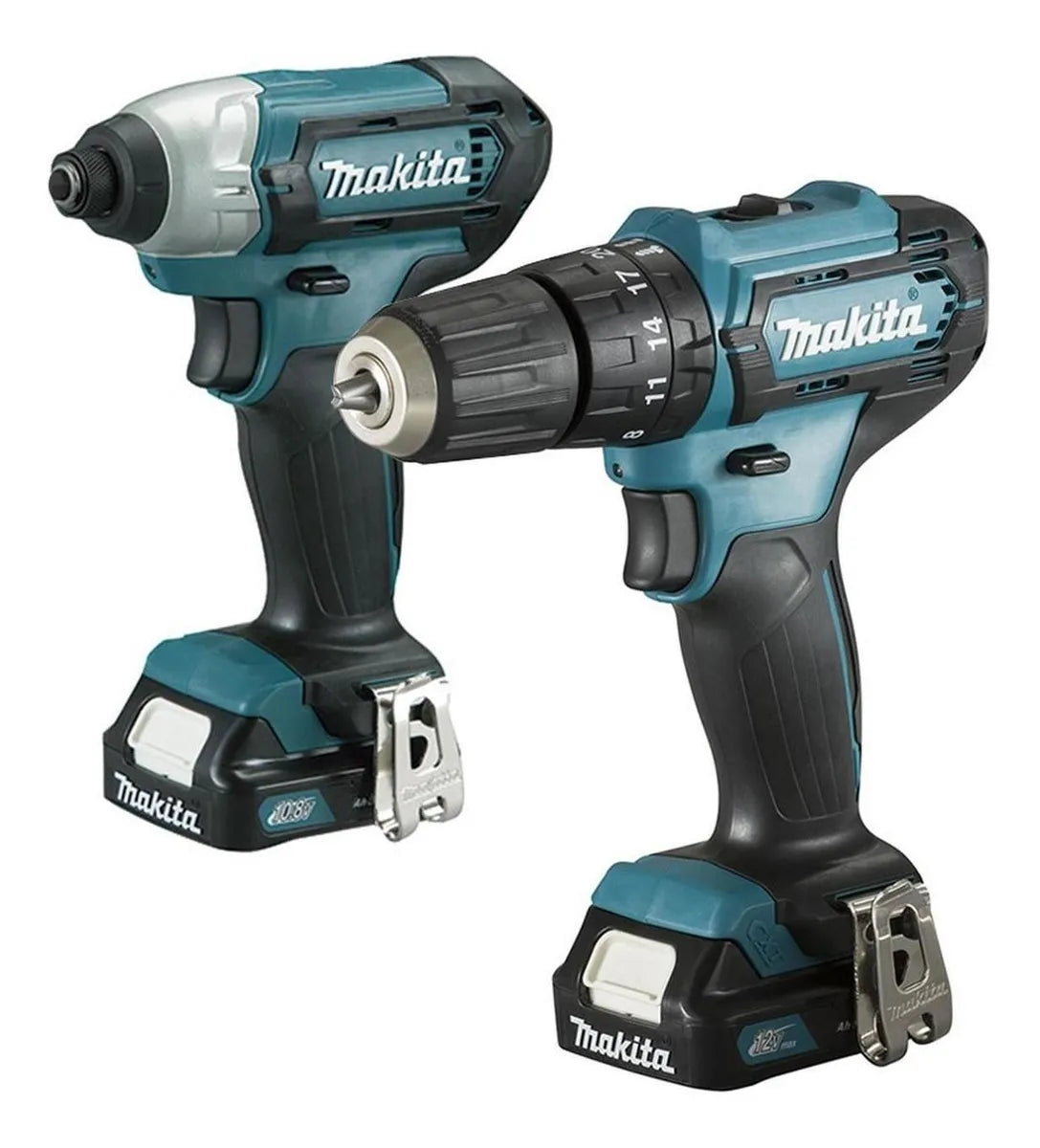 Combo Taladro Percutor + Atornillador Inal 12v Makita Clx228 Azul Petróleo