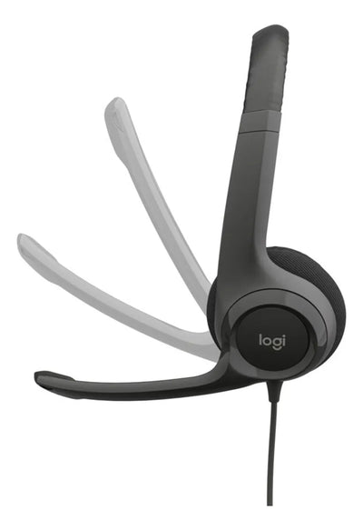 Audífonos / Diadema Con Micrófono Logitech Usb Headset H390 Negro