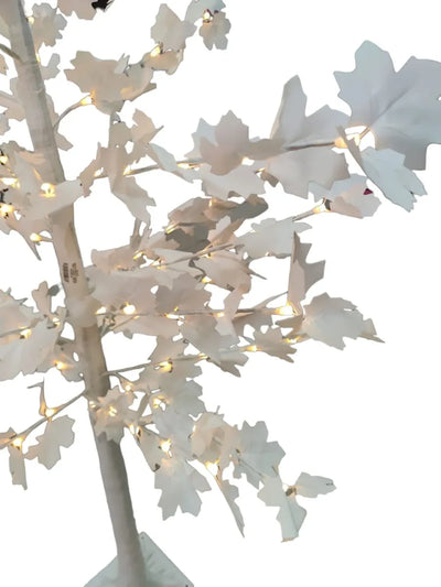 Arbol Hojas Luz Decoración Bodas Color Blanco 180 Cm Navidad