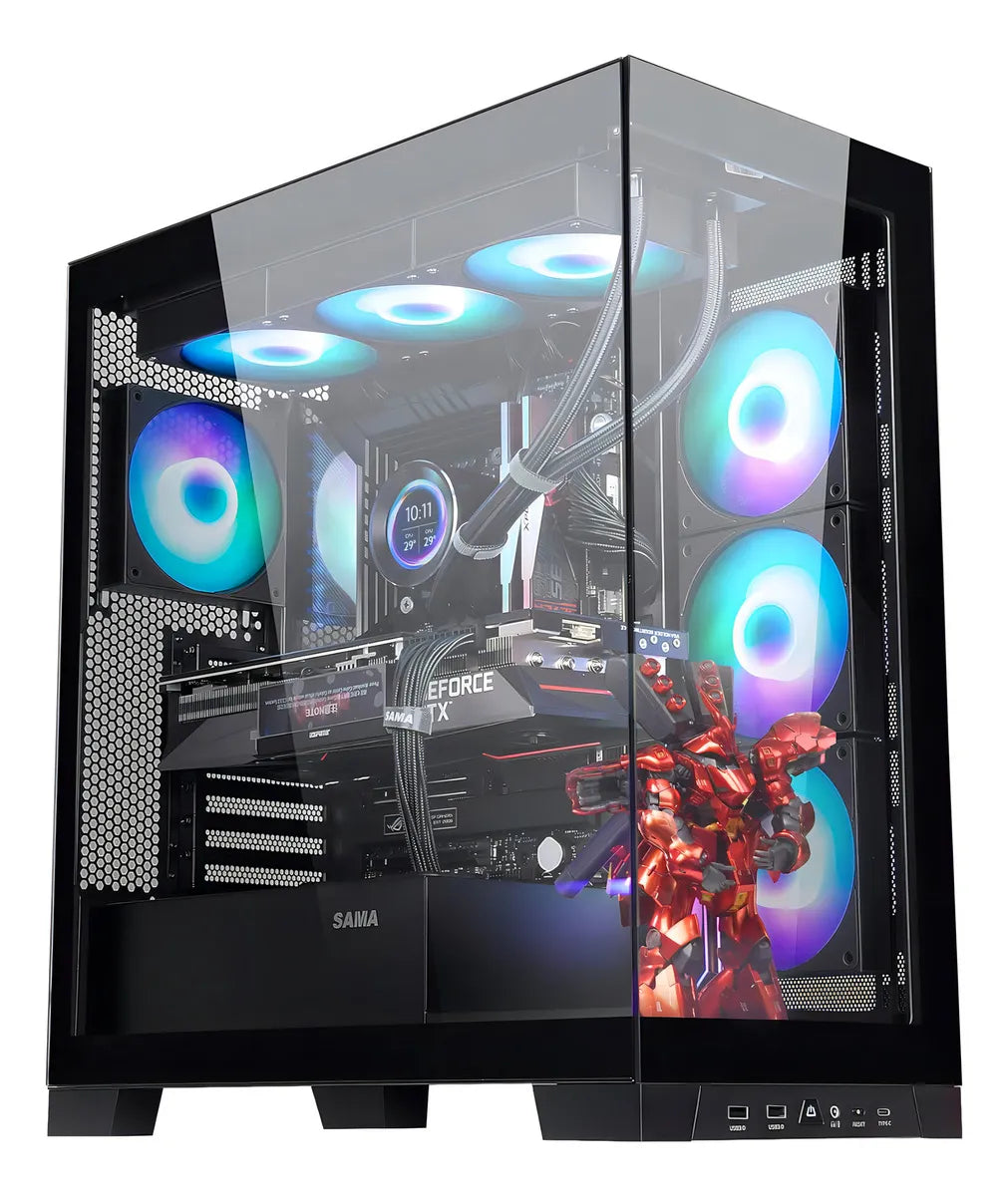 Funda Negra Full Tower Para Sama Neview 4503, Doble Templ