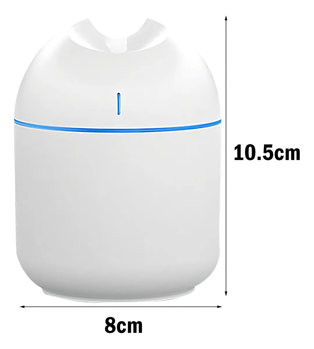 Mini humidificador de aire portátil, purificador USB, LED, 220 ml, color blanco