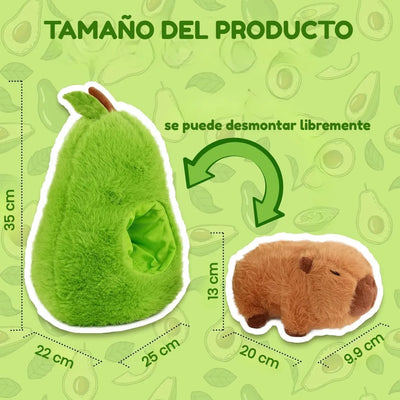 Peluche Chigüiro Capibara Carpincho Muñeco 35 Cm Regalo - Verde Musgo