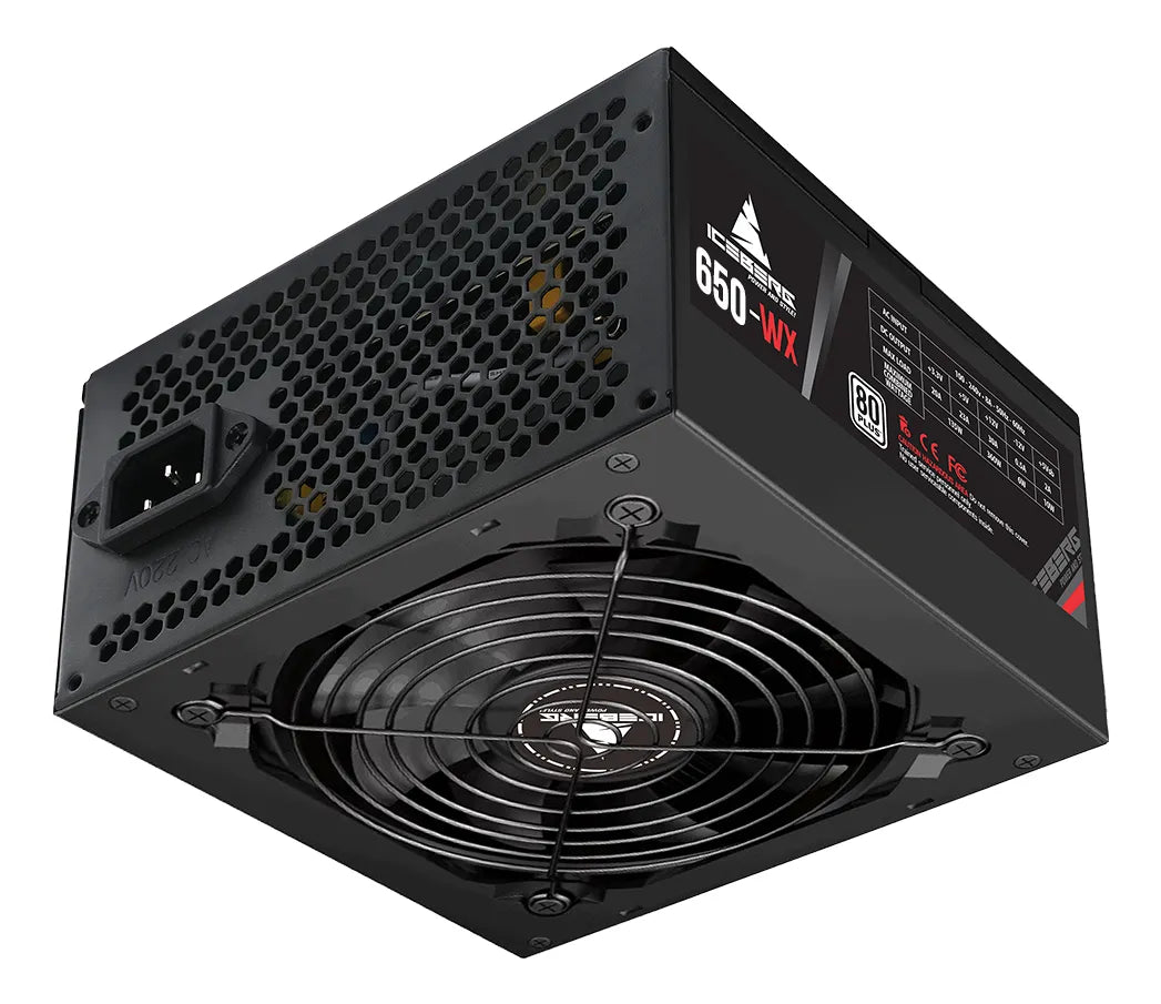 Fuente De Poder Iceberg 650wx Color Negro 650w White 110v