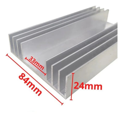 Disipador De Calor 8x40cm Riel De Aluminio 8 Aletas