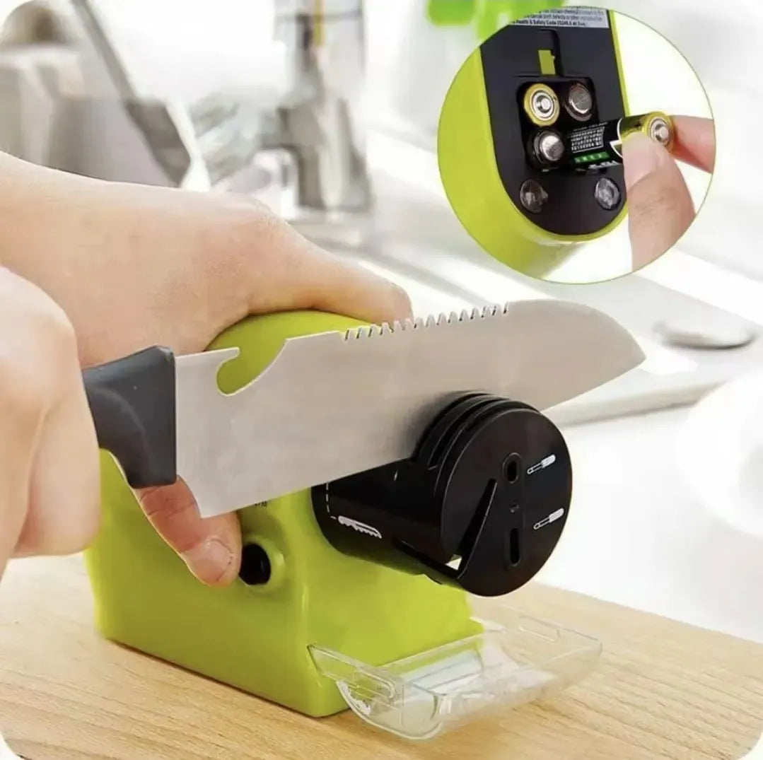 Afilador De Cuchillos Tijeras Destornilladores Electrico - Verde