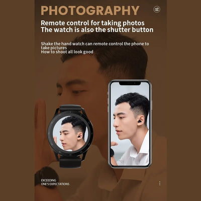 Reloj Smart Watch Fralugio Gt5 2 En 1 Con Audífonos Wireless Negro