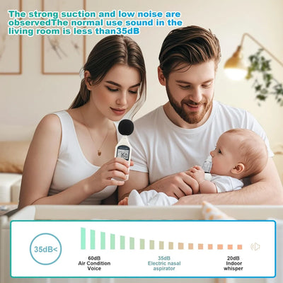 Aspirador Nasal Para Bebe Succión Eléctrica De Nariz Blanco