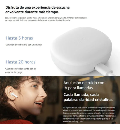 Xiaomi Redmi Buds 4 Lite, Auriculares Táctil / Manos Libres Negro