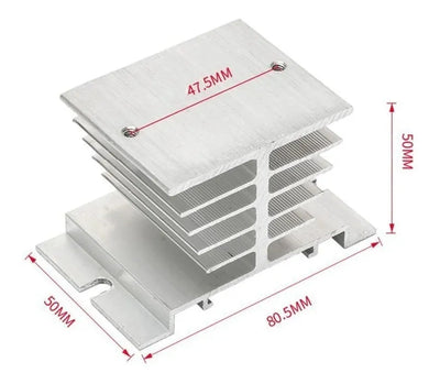 Disipador Calor Aluminio Para Ssr Termostato Rex-c100