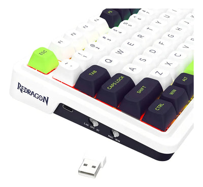 Teclado Redragon Eisa K686wgb-rgb-max Wireless Ingles Verde