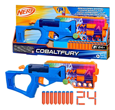 Lanzador Nerf N Series Cobaltfury 24 Dardos Color Multicolor