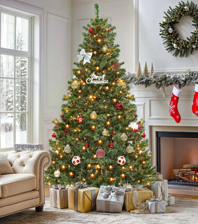 Dwvo Arbol De Navidad Artificial Preiluminado De 6 Pies, Arb