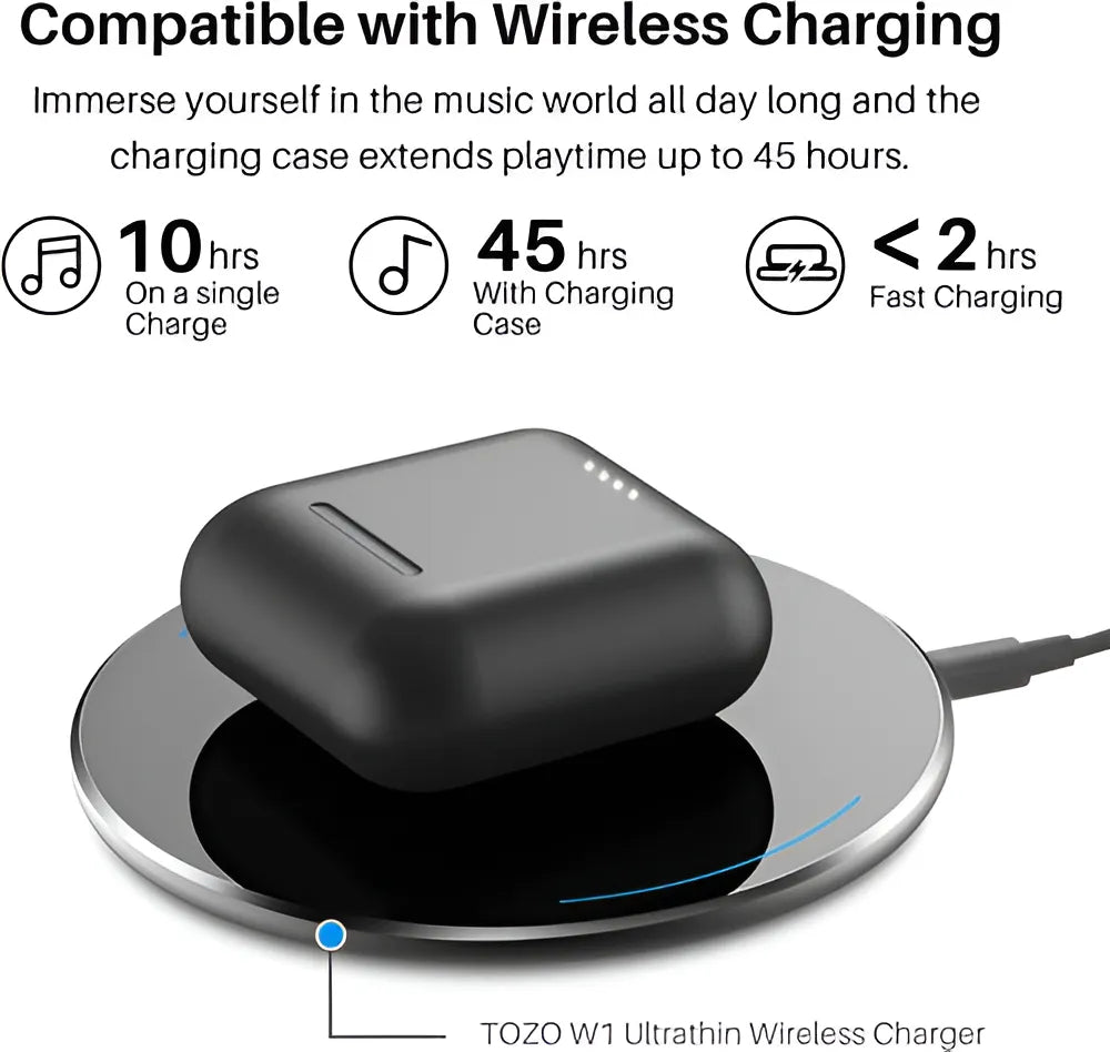 Tozo T6 True Auriculares Inalambricos Auriculares Bluetooth Color Negro
