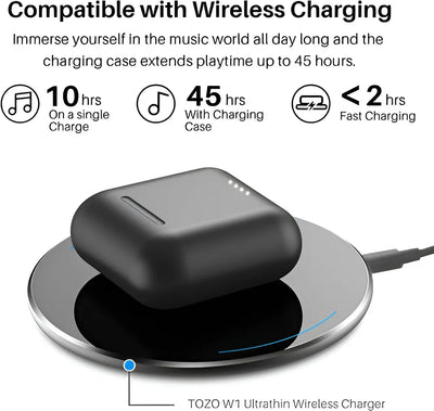 Tozo T6 True Auriculares Inalambricos Auriculares Bluetooth Color Negro