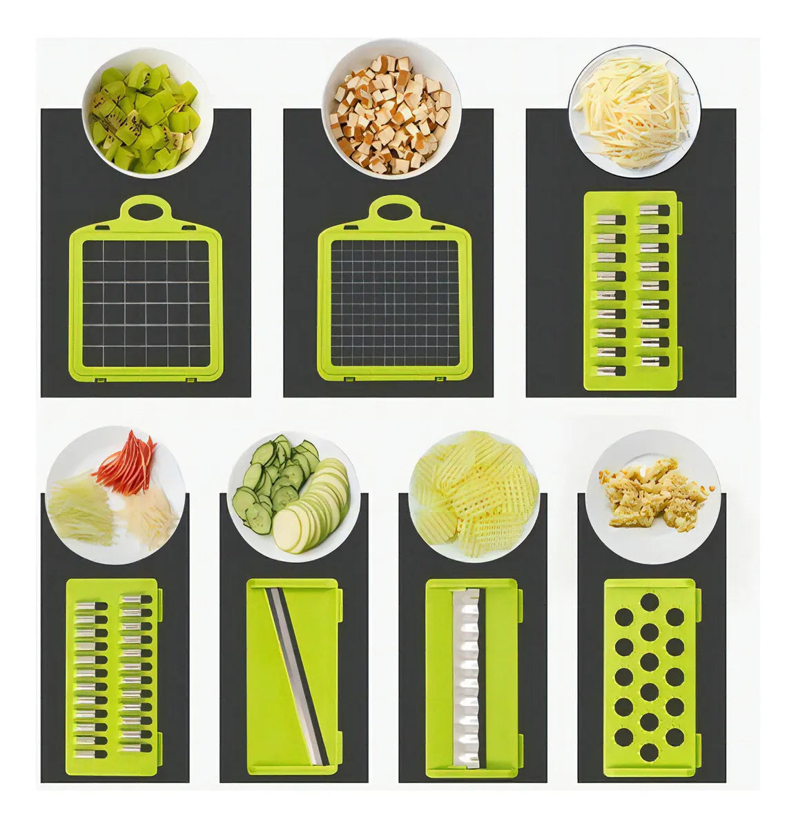 Rallador Picador Cortador De Verduras Y Frutas 22 En 1