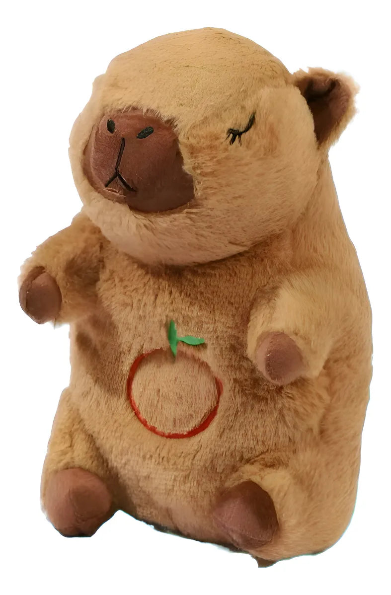 Peluche Capibara Que Respira Con Sonido De 25 Cm Café