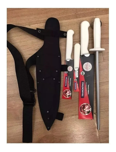 Cuchillos Tramontina Para Chef Con Chaira De 10 Pulgadas Blanco