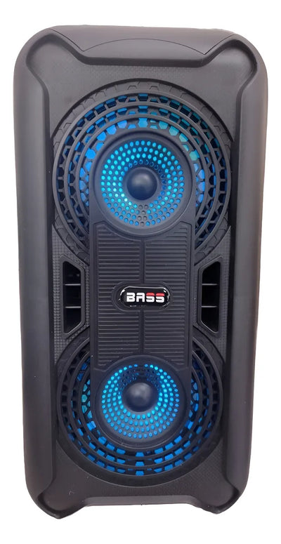 Parlante Portátil Cabina Bocina Fm Usb Micrófono Altavoz Negro
