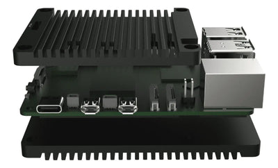 Carcasa Case Para Raspberry Pi 5 Aluminio Negro