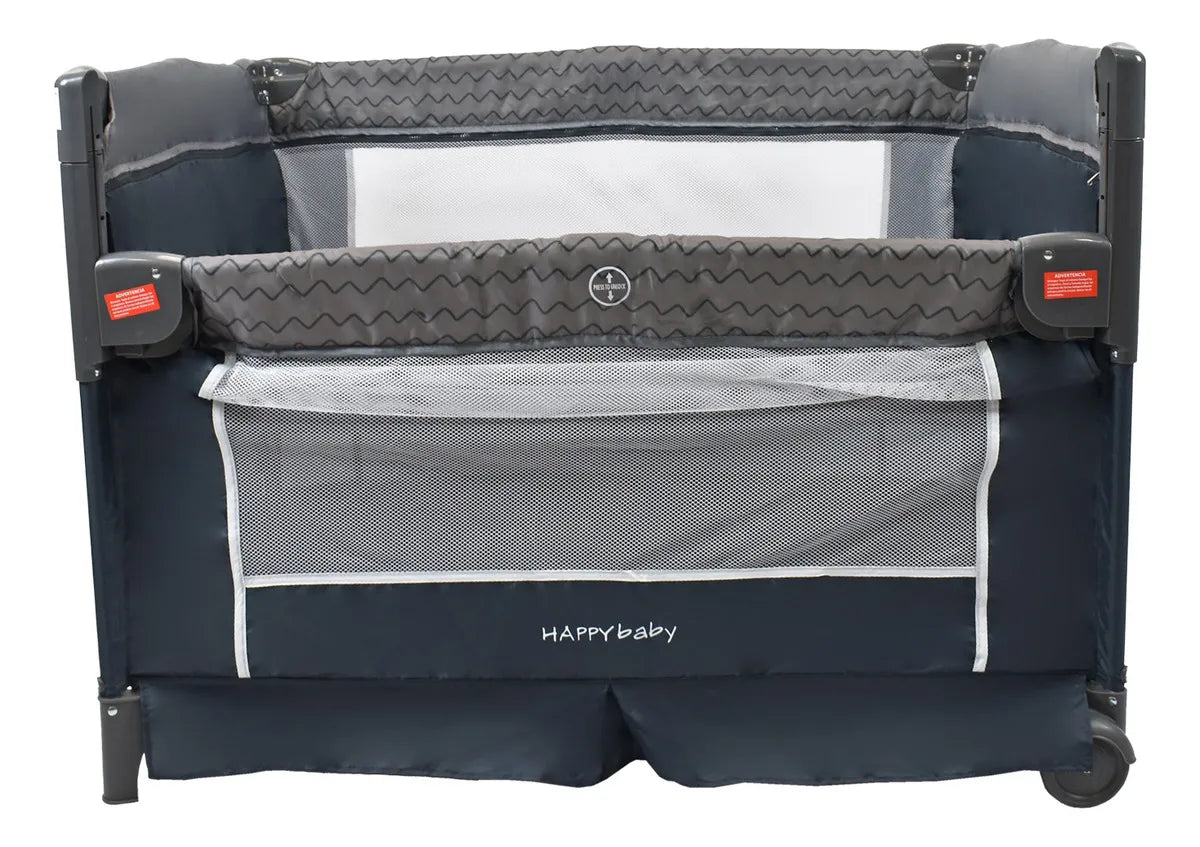 Corral Cuna Colecho Bebé Happy Baby Silver Color Gris oscuro