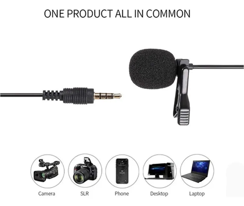 Microfono Corbata Jack 3.5 Clip Grabar Audios Videos Celular