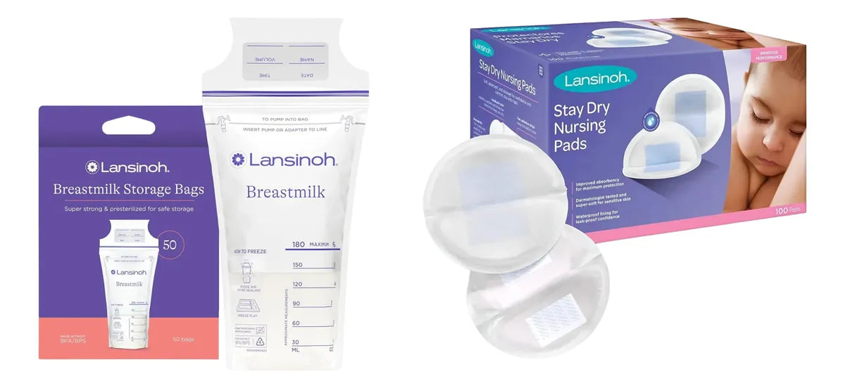 Combo Protectores Mamarios 100 U + Bolsas Almacenamiento 50