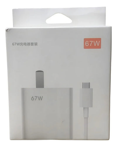 Cargador Celular Tipo C 67w Cable Carga Rápida Usb Teléfono