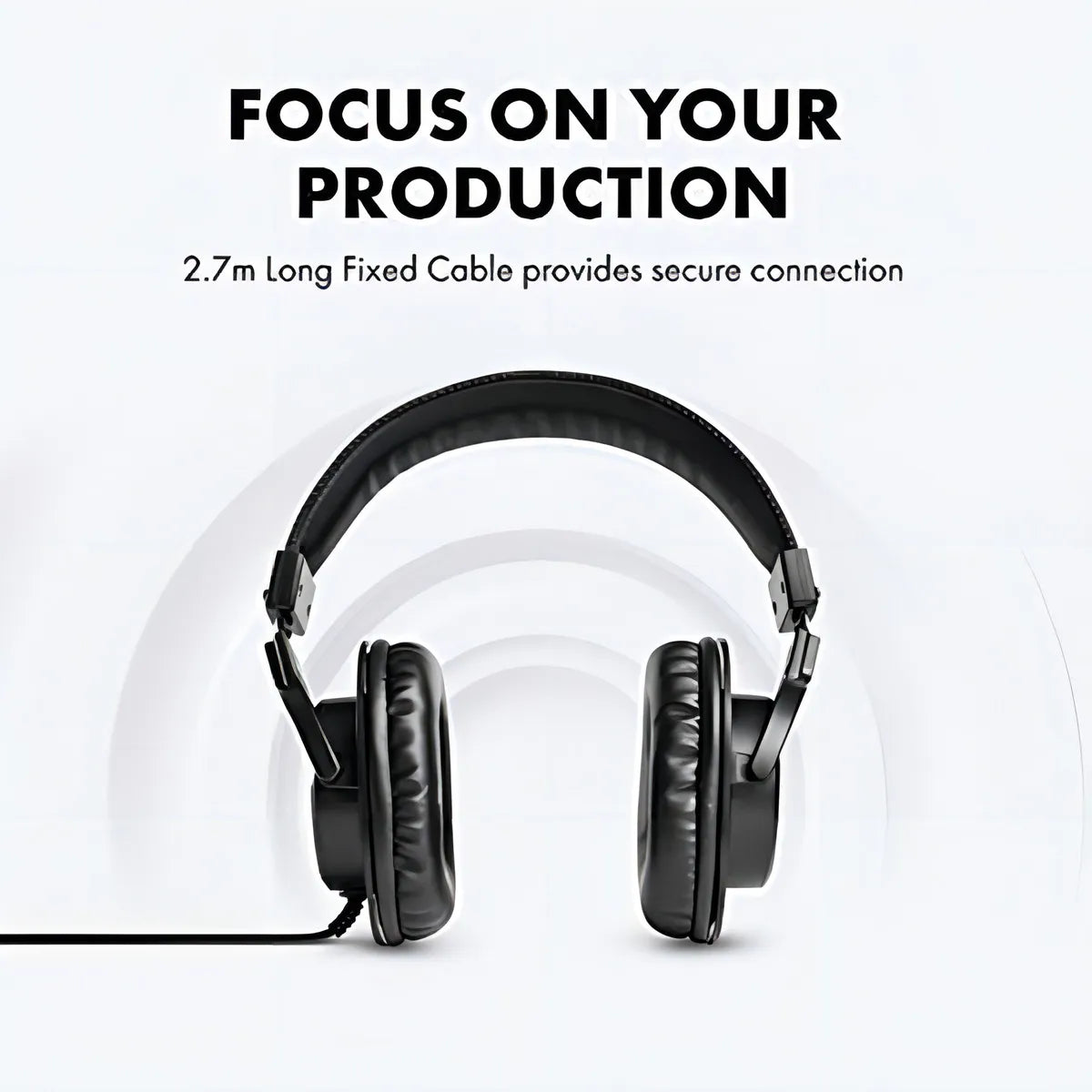 Auriculares De Monitoreo De Estudio M-audio Hdh40 Podcast Y Grabación, Diadema Flexible Y Cable De 2.7 Metros