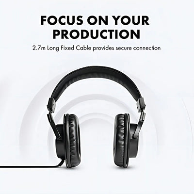 Auriculares De Monitoreo De Estudio M-audio Hdh40 Podcast Y Grabación, Diadema Flexible Y Cable De 2.7 Metros