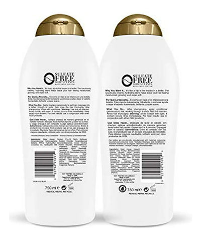 Set De Champú Y Acondicionador Ogx Nourishing + Coconut Milk