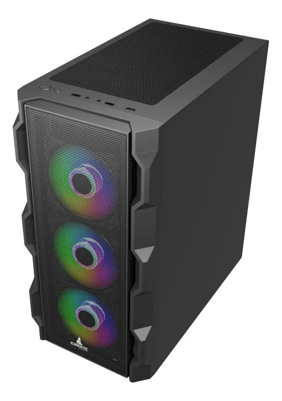 Gabinete Gamer Iceberg Titan M4 Eatx 4000d 7 Vent Incluidos Negro