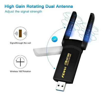 Adaptador Wifi 6 Fenvi Fu-ax1800 Doble Banda 2,4 Y 5ghz 1200