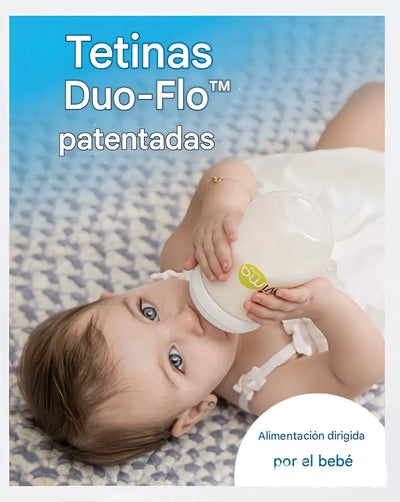 Biberon Tetero Anti Colicos Para Bebe Silicona Kit 8 Avima Blanco Con Letras