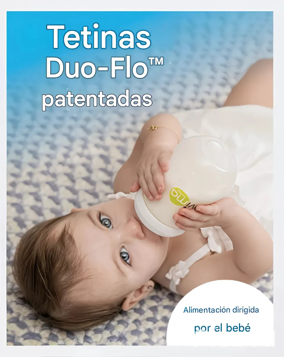 Biberon Tetero Anti Colicos Para Bebe Silicona Kit 8 Avima Blanco Con Letras