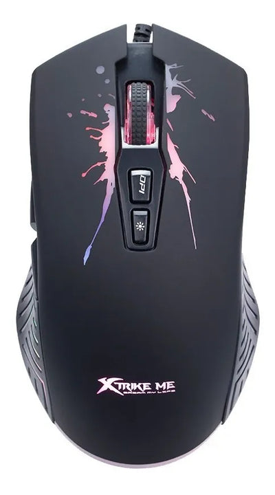 Combo Gamer 4en1 Xtrike Me Teclado Mouse Audifono Pad Rgb Color del teclado Negro