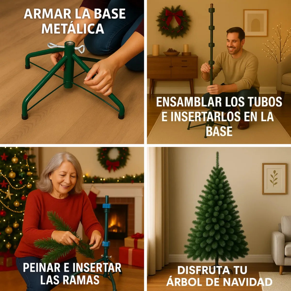 Árbol De Navidad Noruega 1.80m Para Adornos Estrellas Bolas Verde