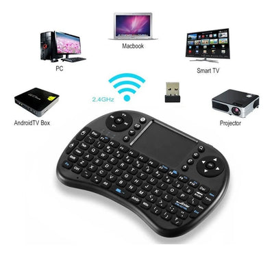 Teclado Control Remoto Air Mouse Para Smart Tv Box Android Negro