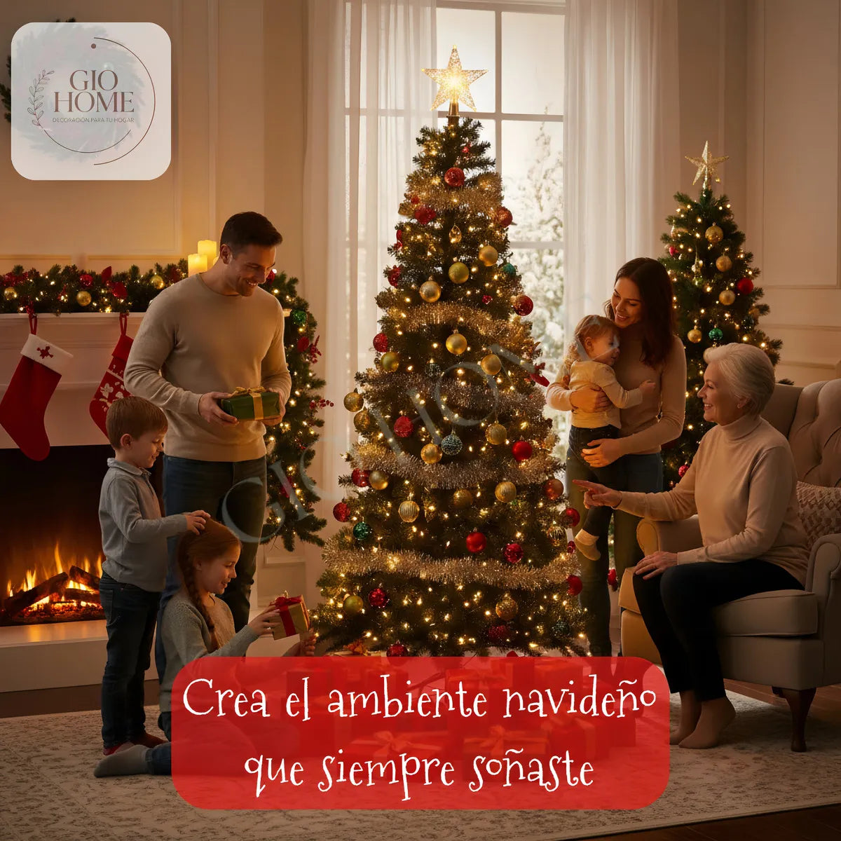 Arbol De Navidad Vermont 2.00m 425 Puntas Gio Home Pino Navideño Look Natural Base Metalica Artificial Para Decoracion Con Bolas Adornos Extensiones Cintas Bombillos Botas Campanas Luces Estrella Noel